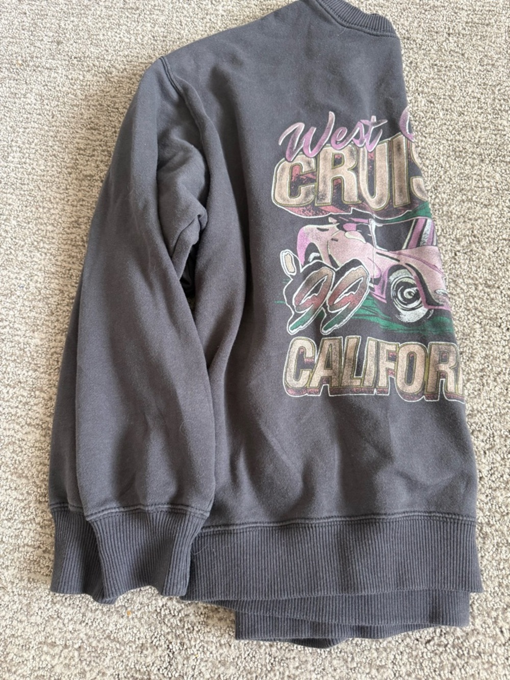 Hollister Black Crewneck with White Logo Print